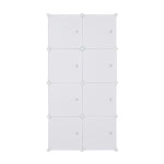 ZUN 8 Cube Organizer Stackable Plastic Cube Storage Shelves Design Multifunctional Modular Closet 74329266