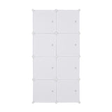 ZUN 8 Cube Organizer Stackable Plastic Cube Storage Shelves Design Multifunctional Modular Closet 74329266