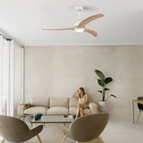 ZUN 52" Ceiling Fan, Indoor Outdoor Ceiling Fan With Light with Remote Control, Noiseless Reversible W1592P176976