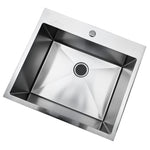 ZUN 33Inch Top mount Kitchen Sink Drop-in, Farmhouse Kitchen Sink with Sink Protector 18 Gauge, 50769401