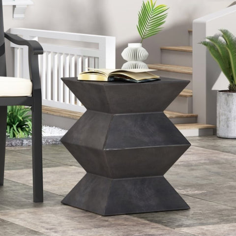 ZUN Outdoor LightWeight Concrete Side Table 73457.00