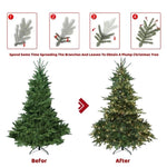 ZUN 8FT Christmas Tree Simulate Nature Advanced Materials Premium Hinged Spruce Artificial Douglas Firs W1773P203600