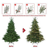 ZUN 8FT Christmas Tree Simulate Nature Advanced Materials Premium Hinged Spruce Artificial Douglas Firs W1773P203600