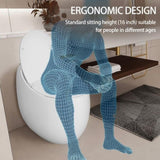 1-Piece 1.28 GPF Single Flush Egg Shape Toilet in Glossy White W2973P248391