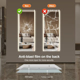 65*21in Led mirror full length,Frameless full-length mirror,Wall Mounted Mirror with W2709P268898