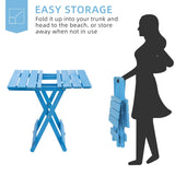 Folding Square Table Patio Outdoor solid wood Table for Backyard, Balcony, Portable Design 86627518