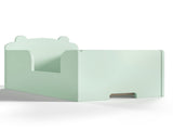 Toddler Floor Bed Frame, Cot Bed for Boys and Girls Ages 3-6, Bear Shape Toddler Bed, Green W1580P373256
