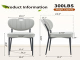 Dining Chairs Set of 2, Premium Leather Upholstered Dining Room Chairs, High-Resilience Sponge W3493P449247