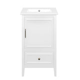 20" Bathroom Vanity with Sink, Bathroom Cabinet with A Door, Door Shelf Storage and Adiustable Foot N725P192821K
