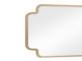 Lexington Modern Bedroom Mirror in Beige with Sculpted Frame and Gold Accents B009P450612