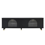 ZUN ON-TREND Contemporary TV Stand Adjustable Shelves for TVs Up to 78'', Stylish Media Console WF325998AAB