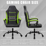 ZUN Video Gaming Computer Chair, Office Chair Desk Chair with Arms, Adjustable Height Swivel PU Leather 32438397