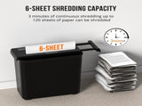 Small Paper Shredder for Home, 6 Sheet Strip Cut Paper Shredder Without Basket,Portable Shredder 88725189