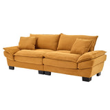Corduroy Sofa Sleeper Couch Loveseat Sofa with Pillows Comfy Upholstered Deep Seat Sofa for W676P184141