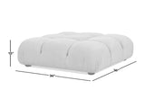 Marcel 36" Bubble Modular Modern Cocktail Ottoman, Olive Green Performance Velvet B2719P280170