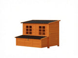 39" Wooden Chicken House, Chicken Coop with Nesting Box, Pull-Out Tray, Waterproof Roof for 2-4 88304524