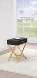 Coleen Black & Brass Finish Accent Table B2726P277914
