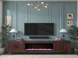 Radiance 94 inch Fireplace TV Stand, for TVs up to 100 inches, Rosewood Finish B108P345211