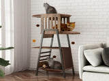 Modern Cat Tree, 58-Inch Cat Tower for Large Cats, Maine Coon Cat Tree with Scratching Board, Large W2641P460041