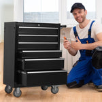 ZUN 6-Drawer Rolling Tool Chest Cabinet, Large Capacity Metal Tool Box with Wheels and Locking, Roll W3037P242001