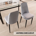 ZUN A set of 4 dining chair, modern style chair made of high-quality PU Leather fabric with thick soft W2189140237