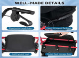 2-in-1 Rollator Walker with Seat , 8-Inch Large Wheels & Versatile Braking System, Adjustable 98657436