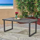 Outdoor 69" Acacia Wood Dining Table, Sandblast Dark Gray Finish 62617.00SDGRY