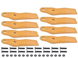 8 Pack Bucket Uni-Teeth with Hardware 1324720 Fit for Caterpillar Skid Steers 247 257 12289159