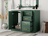 30'' Bathroom Vanity with Ceramic Sink Combo, Solid Wood Frame Bathroom Storage Cabinet, N710P191947F