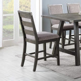 Modern Grey Dining Chairs Kitchen Set of 2pc High Chairs Upholstered Fabric Foam Cushion Dining Room B011P314243