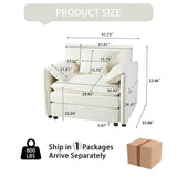 Oversized 41.73" Sofa Chair, Modern Upholstered Armchair with 1 Toss Pillow, Modular Sectional Sofa W3163P269202