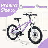 ZUN ZUKKA Mountain Bike,20 Inch MTB for Boys and Girls Age 7-10 Years,Multiple Colors W1019P191759