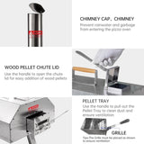 Semi-Automatic Silver 12 Outdoor Pizza Oven Portable Wood Fired Pizza Oven Outdoor Cooking Pizza W2196134327