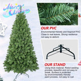 ZUN 7FT Green PVC Christmas Tree with 1,064 Memory Wire Tips – Self-Fluffing Branches for a Perfectly W1773P199064