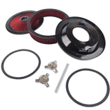 14" x 3" Red Air Cleaner Kit Recessed Black Trim for Carburetor with 5 1/8" Neck 23634033