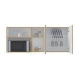 Corinto 59" Wide Two - Door Wall Cabinet with Four Shelves, Drying Rack Dish for Kitchen, Garage, B200P286937