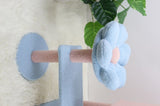 71 inch flower cat tree with large condo removable flower cushion and hammock blue W243P326628