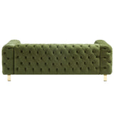 Mirod Comfy 3-seat Sofa with Tufted Back and Arm, Modern Metal Legs for Living Room N760P241405C