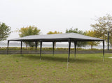 10'x30' Outdoor Party Tent with 8 Removable Sidewalls, Waterproof Canopy Patio Wedding Gazebo, Black 73401213