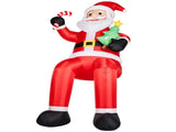 10.6FT Sitting Santa Inflatable, 6 LED Lights, 210D Polyester Christmas Decor, US Plug 85392060