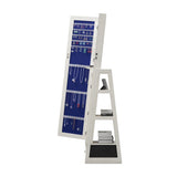 Jewelry Cabinet Armoire with Full Length, 360&deg Rotating, Lockable Storage Cabinet, Interior W3406P340475