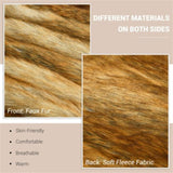 Luxurious Faux Fur Blanket - 2-Side Design , Soft & Warm, Ideal 27997775