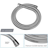 Dual Shower Head - 10 Inch Wall Mounted Square Shower System with Rough-in Valve,Chrome W124381739