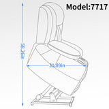 Dual Motor Infinite Position Up to 350 LBS Leatheraire Power Lift Recliner Chair, Heavy Duty Motion W1803P243552