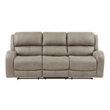 Luxurious Style Double Reclining Sofa 1pc Brown Plush Comfortable Living Room Furniture B011P144396