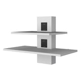 ZUN Minot Floating Shelf, Sleek Dual-Shelf Wall Unit with Cable Management B128P176177