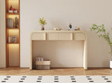 TREXM Modern Console Table with 2 Storage Drawers, Fluted Entryway Table with Rounded Silhouette for N715P196580A