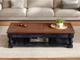 Retro Lift-Top Coffee Table with Storage for Living Room, Hidden Compartment Lower Shelf, Espresso W1445P362857