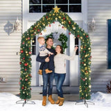 240*40*260cm 1860 Branches PVC Christmas Arch Holiday Arch Decoration Green 47929880