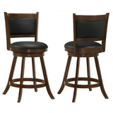 Chestnut and Black Wooden Swivel Stool B062P153512